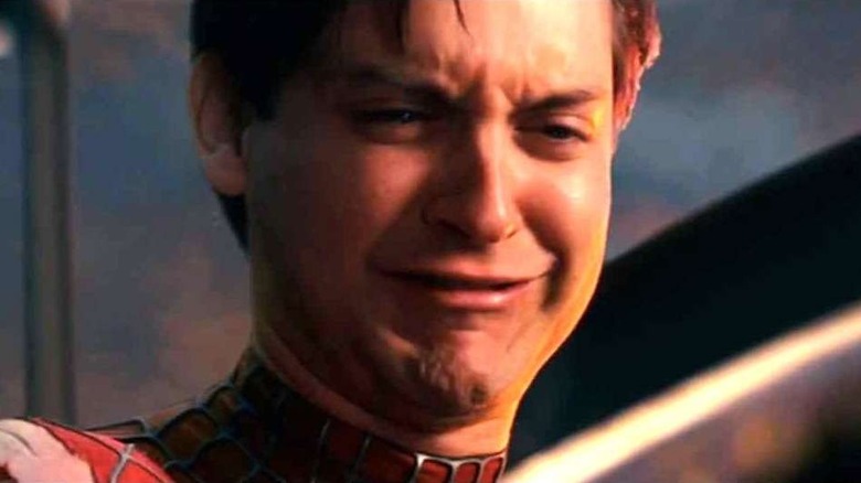 Peter Parker crying in Spider-Man 3