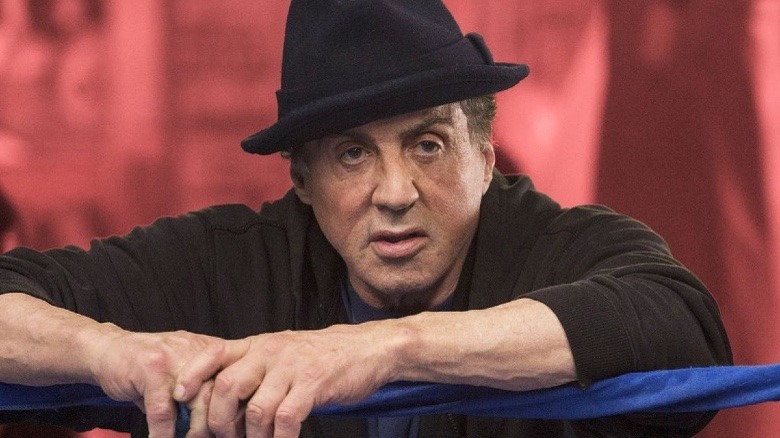 Rocky watching a boxing match