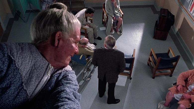 The Gemini Killer walks across the ceiling (unbeknownst to Kinderman) in The Exorcist III