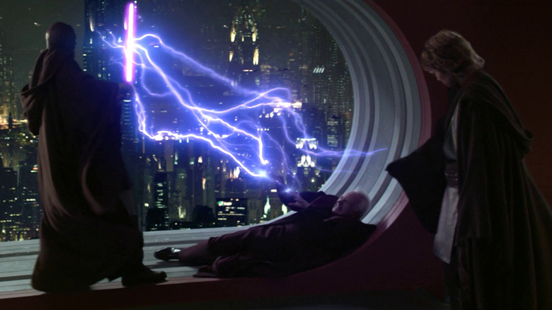 Samuel L. Jackson, Ian McDiarmid, and Hayden Christensen in Revenge of the Sith 