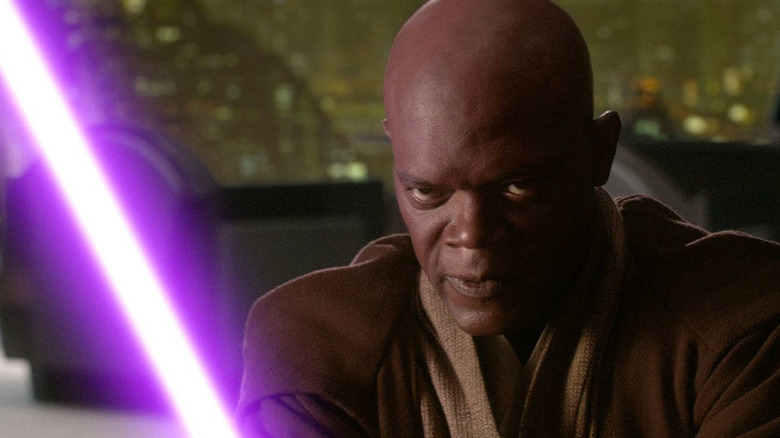 Samuel L. Jackson as Mace Windu in Star Wars: Episode III — Revenge of the Sith