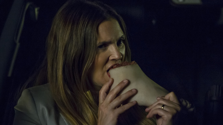 Sheila eating a foot