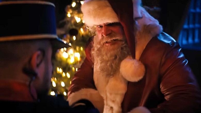 Violent Night's David Harbor dressed as Santa 