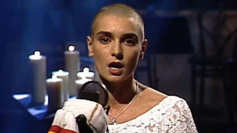 Sinead O'Connor singing on Saturday Night Live