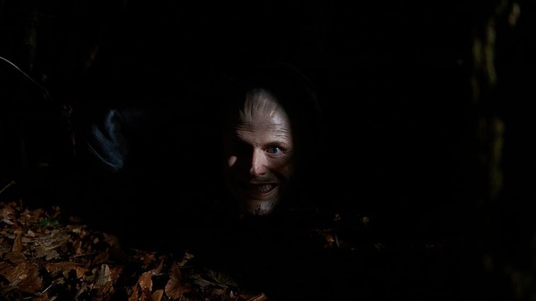 Charles Aitken as dad's head, creeping us out, in Daddy's Head