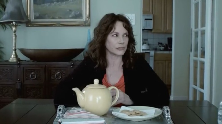 Lorraine sitting at the table