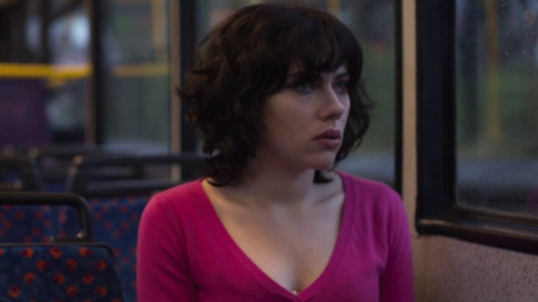 Scarlett Johansson as The Female on the bus in Under the Skin