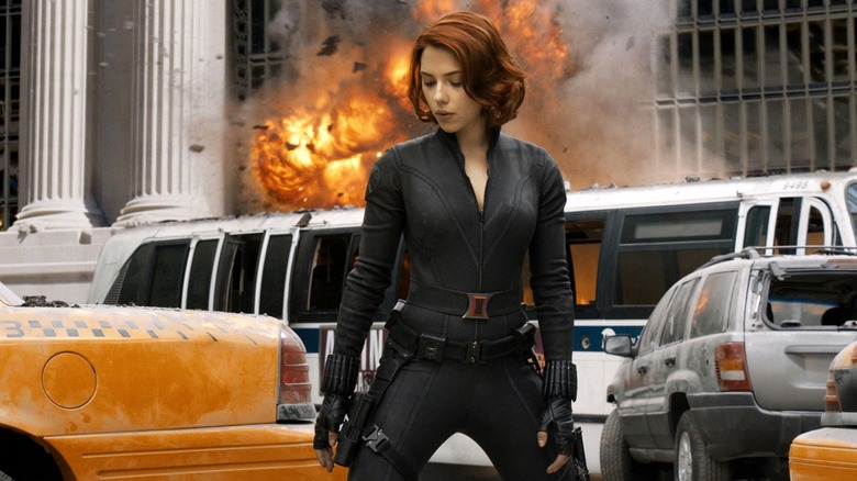 Scarlett Johansson as Black Widow in Avengers