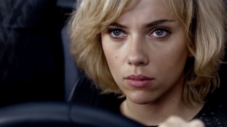 Scarlett Johansson blonde drives