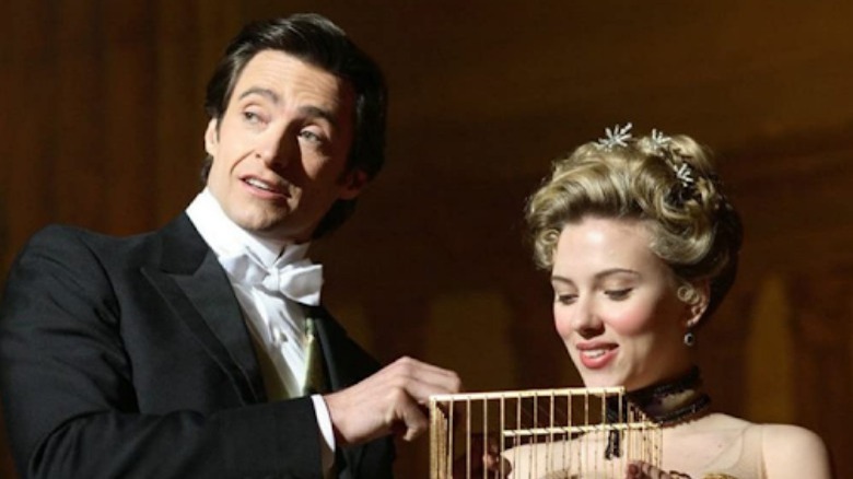 Hugh Jackman Scarlett Johansson gold cage
