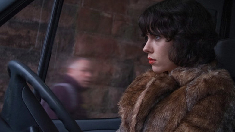The Female drives a car