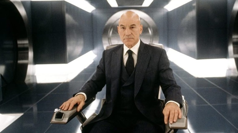 Professor X in wheelchair