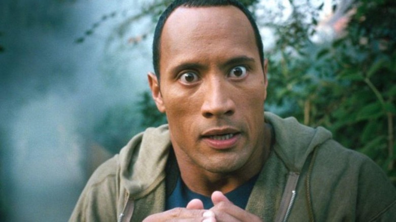 Dwayne Johnson freaking out