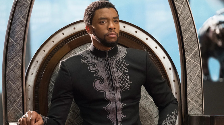 T'Challa sitting on his throne