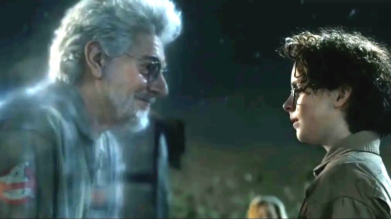 Ghost Egon smiling at Phoebe Spengler