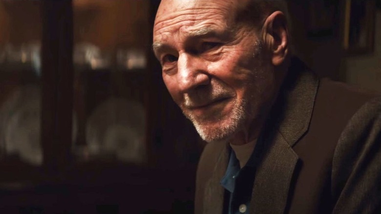 Patrick Stewart looking sad