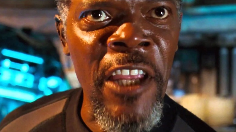Samuel Jackson looking intense