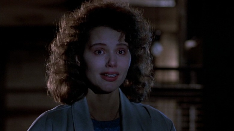 Geena Davis looks upset