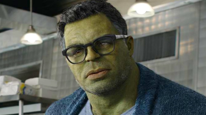 Professor Hulk in a restaurant