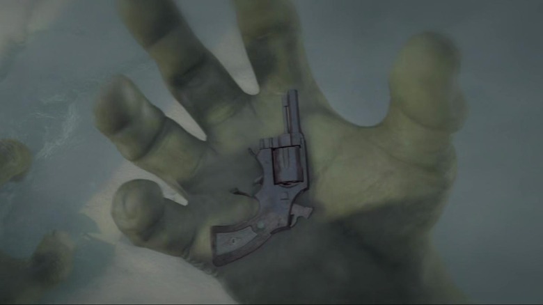 Hulk holds gun