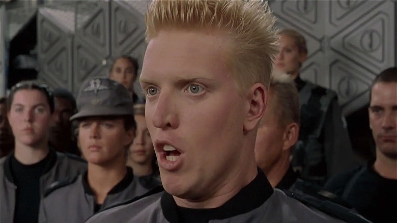 Busey bellows in "Starship Troopers"