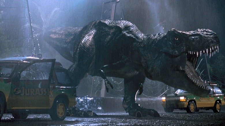 T-rex roaring