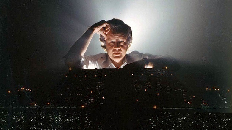Douglas Trumbull on the set of Blade Runner
