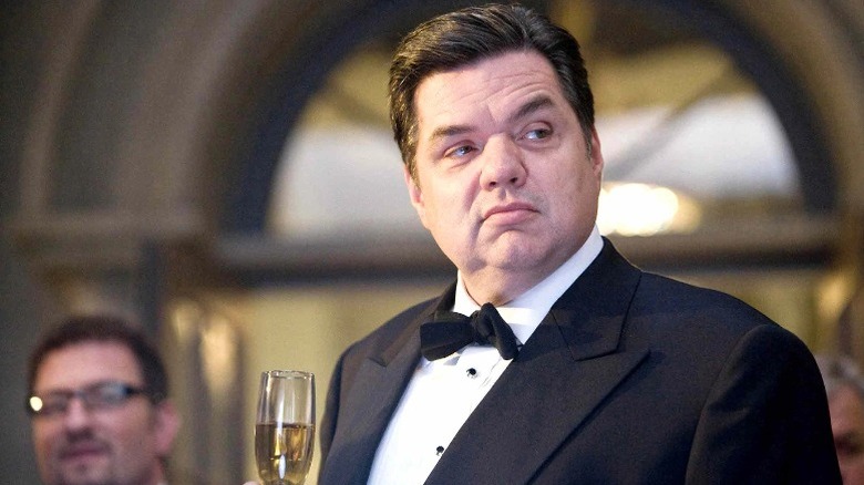 Carl enjoys champagne