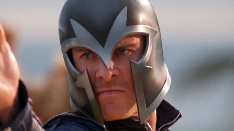 Young Magneto in helmet