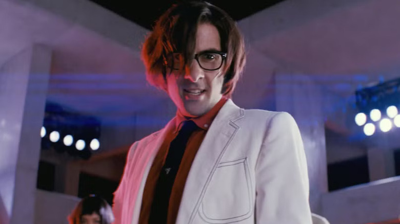 Jason Schwartzmas as Gideon Graves looking down angrily in Scott Pilgrim vs. The World