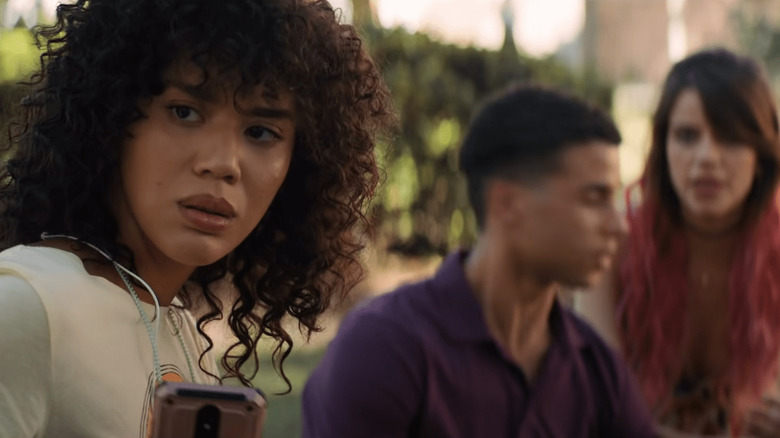 Mindy (Jasmin Savoy Brown), Chad (Mason Gooding), and Liv (Sonia Ben Ammar) in Scream (2022)