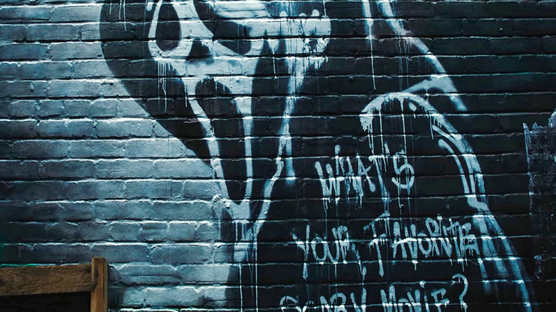 Ghostface graffiti in Scream 6