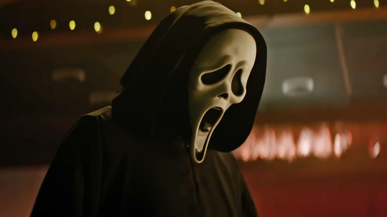 Ghostface turning their head slowly in Scream 7