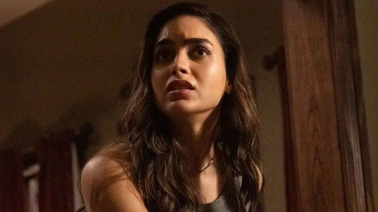 Sam Carpenter van Melissa Barrera ziet er bang uit in Scream