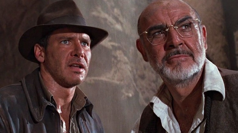 Sean Connery and Harrison Ford in Indiana Jones and the Last Crusade