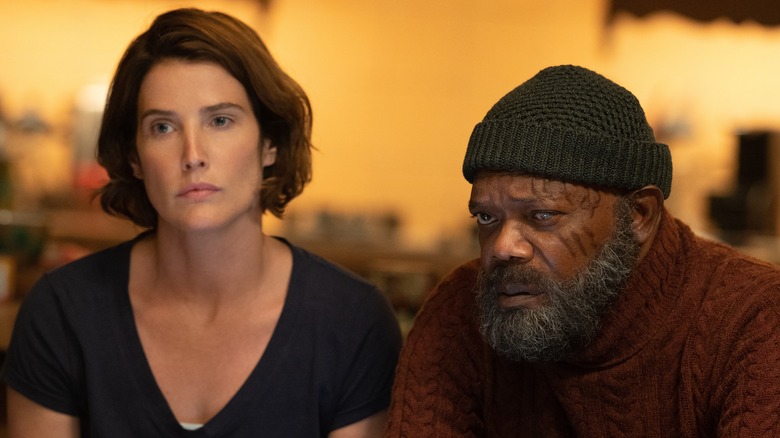 Cobie Smulders and Samuel L. Jackson