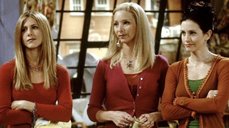 Jennifer Aniston, Lisa Kudrow, and Courteney Cox in Friends