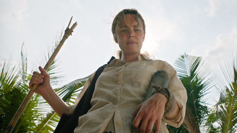 Linda Liddle looks down in Send Help