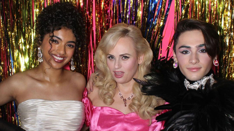 Avantika, Rebel Wilson, and Joshua Robert Colley at the prom in Senior Year