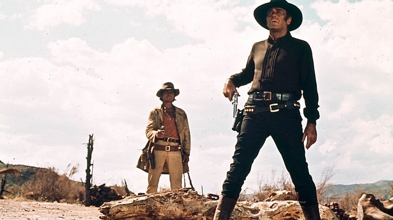 Charles Bronson Points Gun at Henry Fonda Once Upon a Time in the West