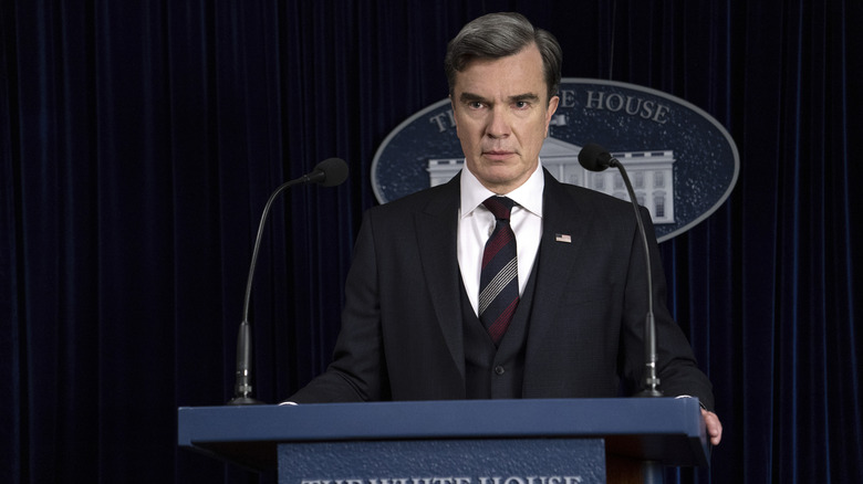 The Night Agent Vice President Redfield press conference