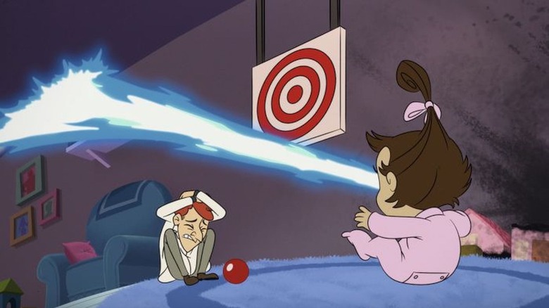 A still from Laser Baby's Day Out