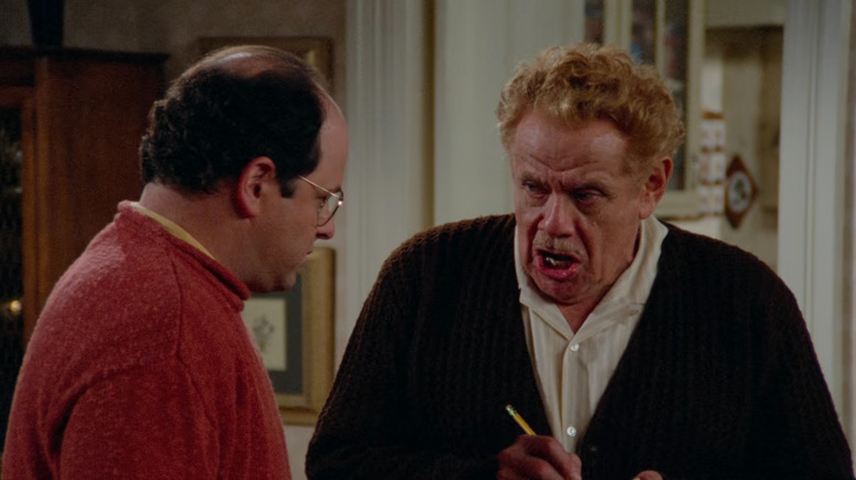 George Costanza and Jerry Stiller's Frank Costanza having a conversation in Seinfeld