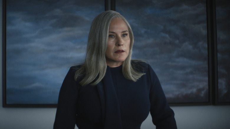 Harmony Cobel de Patricia Arquette parecendo pensativo na indenização