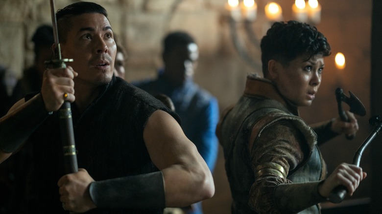 Lewis Tan and Anna Leong Brophy in Shadow and Bone season 2