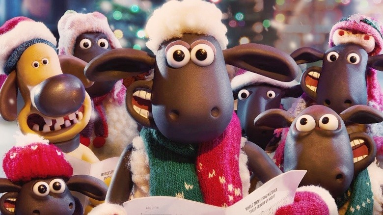 Shaun the Sheep caroling