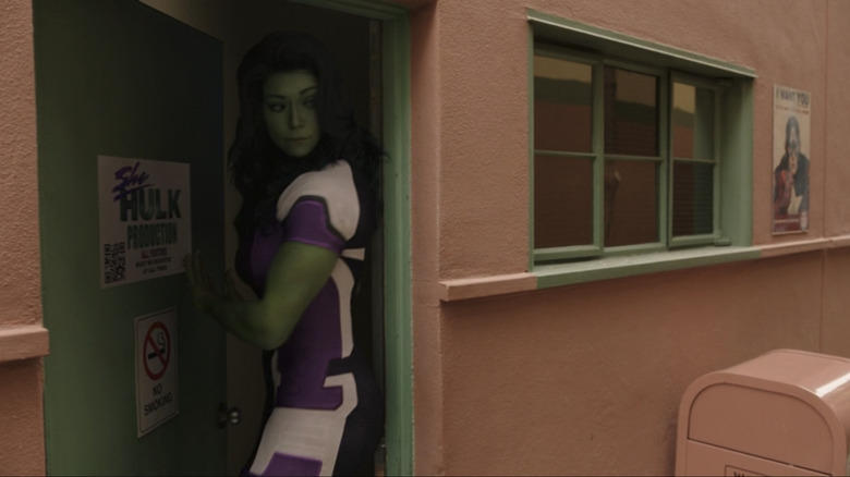 The CG She-Hulk played by Tatiana Manslany in She-Hulk