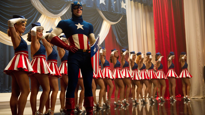 Captain America on his USO tour in Captain America: The First Avenger