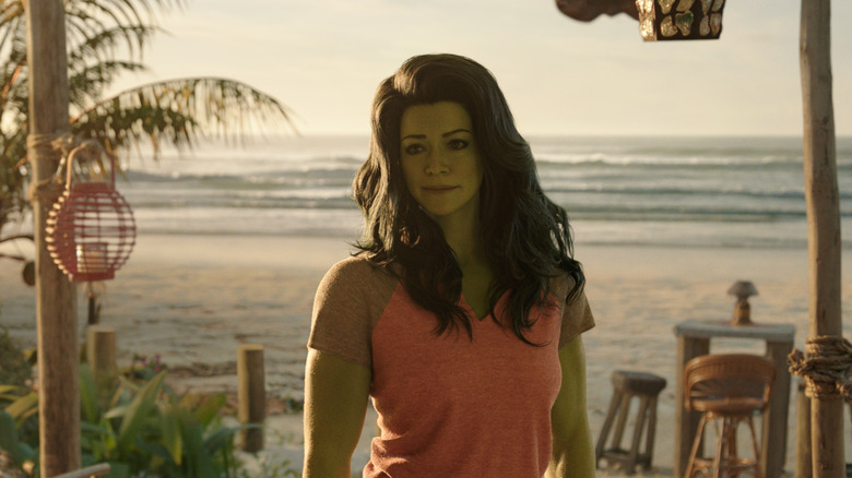 Jennifer Walters at tiki bar