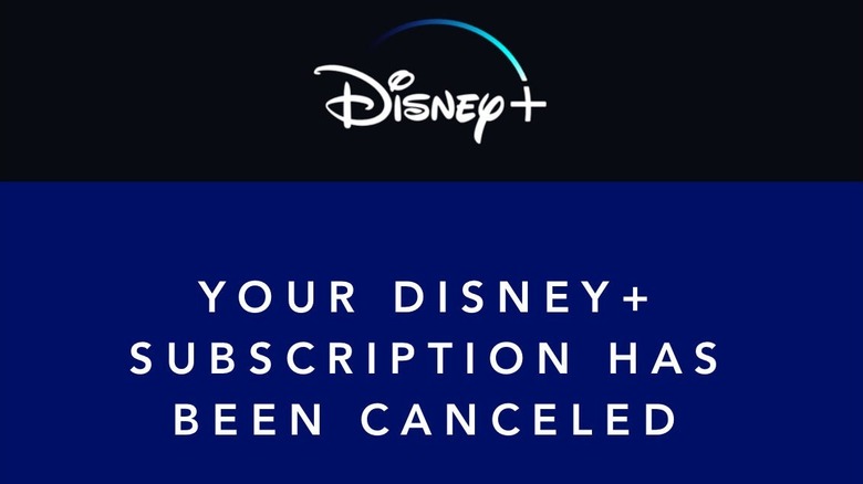 An image of a canceled Disney+ subscription
